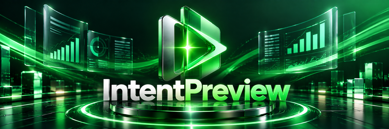 IntentPreview neon green execution interface